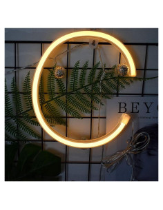 Luz de Neón LED Letra C ENUOLI para Decoración 33.66cm