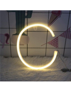Luz de Neón LED Letra C ENUOLI para Decoración 33.66cm 2