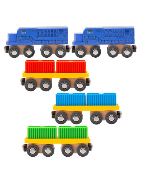 Juego de Trenes de Carga Intermodal ORBRIUM 11 Piezas Juego de Trenes de Carga Intermodal ORBRIUM 11 Piezas