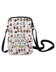 Bolsa Cruzada de Lona LEVLO No Soy Bajo 14.5x21.5cm