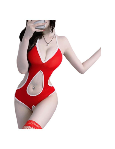 Bodysuit Sexy de Cosplay para Mujeres Temptshow Rojo