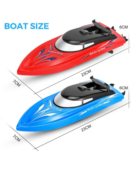 Paquete de 2 Barcos RC Lumiparty - Alta Velocidad 2.4GHz