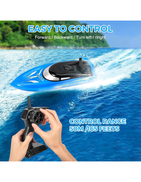 Paquete de 2 Barcos RC Lumiparty - Alta Velocidad 2.4GHz