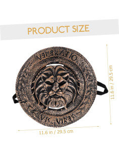 Escudo Medieval de Cosplay Marrón Oscuro 29.5cm - Accesorio Halloween 2