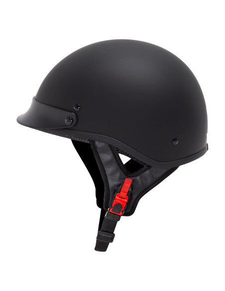 Casco Medio Rostro Cartman 513-L Negro Mate Grande DOT
