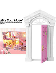 Puerta de Casa de Muñecas 1:12 de Madera Abedul 14x21.5cm 2