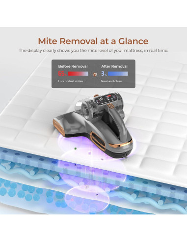 Aspiradora de Cama JIGOO T600 con Luz UV-C 700W 15Kpa