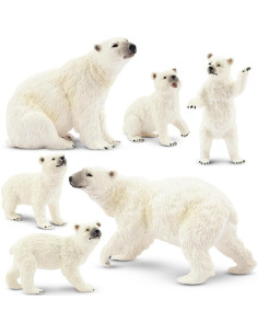 Juego de Figuras de Animales Toymany 18PCS - Osos Polares y Bosque 2
