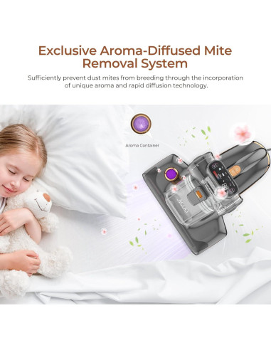 Aspiradora de Cama JIGOO T600 con Luz UV-C 700W 15Kpa