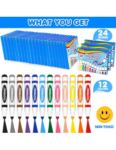 Marcadores Lavables TooyBing 288 Pzas 12 Colores Punta Gruesa 2