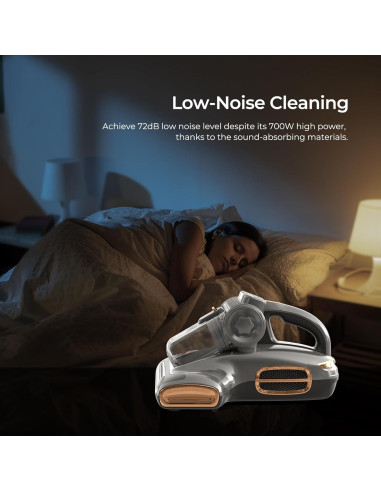 Aspiradora de Cama JIGOO T600 con Luz UV-C 700W 15Kpa