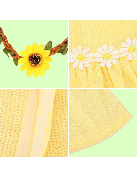 Ropa para muñeca 11-18" Miunana vestido amarillo con corona