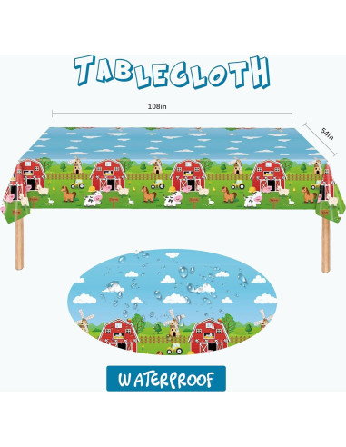 Juego de Vajilla de Fiesta de Granja Wjytddpu para 24 Invitados