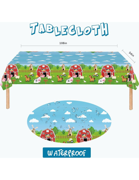 Juego de Vajilla de Fiesta de Granja Wjytddpu para 24 Invitados