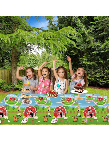 Juego de Vajilla de Fiesta de Granja Wjytddpu para 24 Invitados