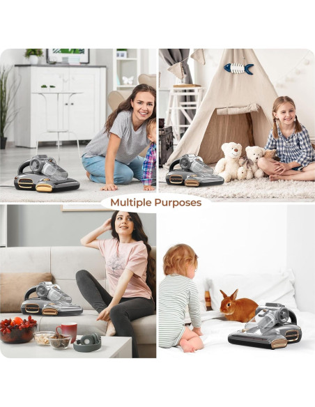 Aspiradora de Cama JIGOO T600 con Luz UV-C 700W 15Kpa