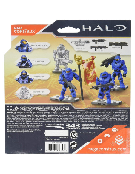 Mega Construx Halo Base de Choque Spartan CTF - 4 Figuras
