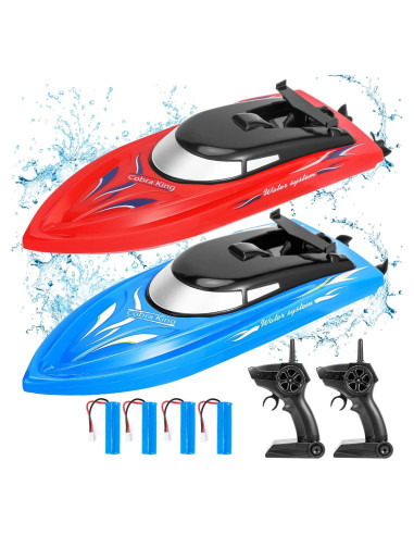 Paquete de 2 Barcos RC Emorefun 2.4 GHz con Baterías Recargables