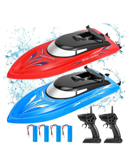 Paquete de 2 Barcos RC Emorefun 2.4 GHz con Baterías Recargables