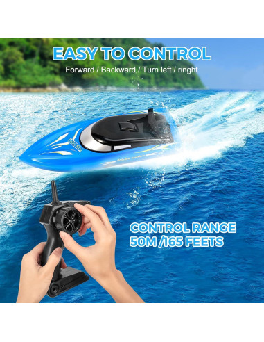 Paquete de 2 Barcos RC Emorefun 2.4 GHz con Baterías Recargables