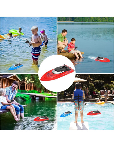 Paquete de 2 Barcos RC Emorefun 2.4 GHz con Baterías Recargables