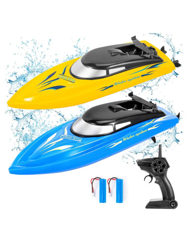 Paquete de 2 Barcos RC Emorefun 2.4 GHz para Niños y Adultos
