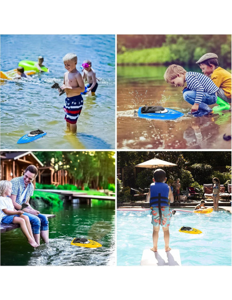 Paquete de 2 Barcos RC Emorefun 2.4 GHz para Niños y Adultos