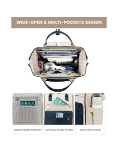 Mochila LOVEVOOK para Portátil 15.6" Mujeres USB Casual 2