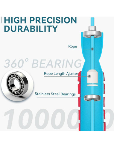 Cuerda de Salto Sin Cuerda VOPOCO Ajustable para Fitness
