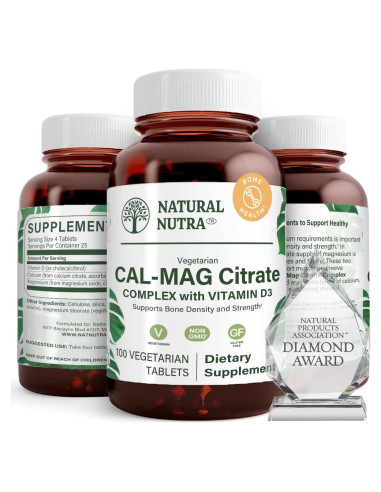 Suplemento Calcio Magnesio Natural Nutra 100 Tabletas Veganas