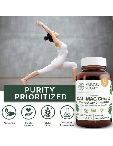 Suplemento Calcio Magnesio Natural Nutra 100 Tabletas Veganas