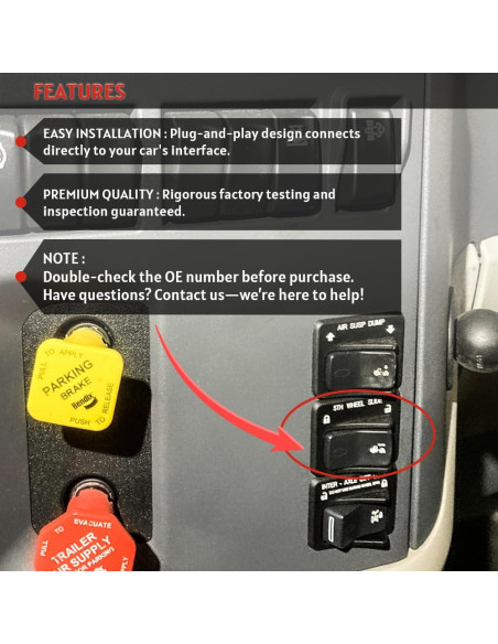 Interruptor de Control de Quinto Rueda SZQBZMJ 08-03333-003