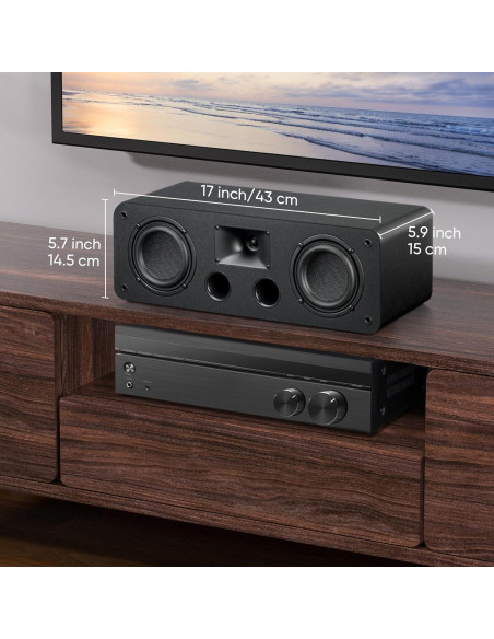 Altavoz Central Saiyin DS7800M, 4" Woofers, Pasivo, Montable