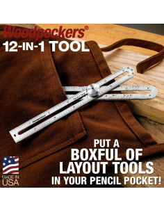 Herramienta de Diseño 12 en 1 Woodpeckers, Acero Inoxidable 2