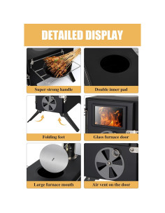 Estufa de Camping LAMA de Leña Acero Inoxidable 304 5.67kg 2