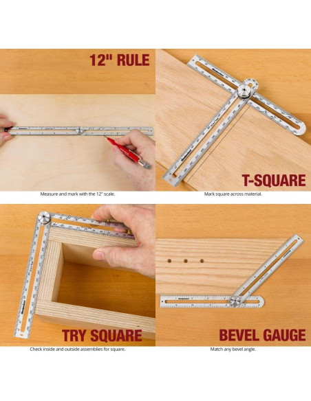 Herramienta de Diseño 12 en 1 Woodpeckers, Acero Inoxidable