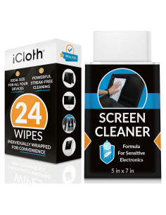 Toallitas de limpieza iCloth para pantallas - 24 unidades