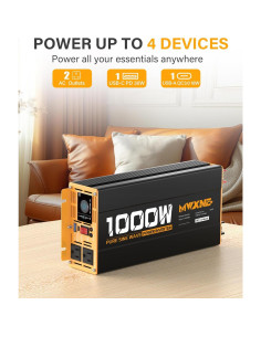 Inversor de Onda Sinusoidal Pura 1000W 12V MWXNE con USB 2
