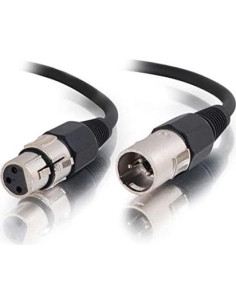 Cable de Micrófono XLR a XLR C2G 0.46m Negro para Audio 2