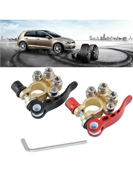 Conectores de terminal de batería JacobsParts 2 piezas 4 vías