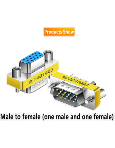 Adaptador VGA Macho a Hembra LNHCAW - Paquete de 3