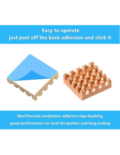 Disipadores de Calor de Cobre GeeekPi 15x15x5mm 8PCS 2