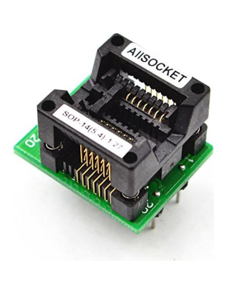 Adaptador de Programación SOP14 a DIP14 ALLSOCKET 1.27mm Adaptador de Programación SOP14 a DIP14 ALLSOCKET 1.27mm