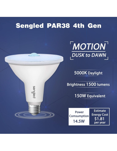 Luces de Inundación LED Sengled PAR38 5000K 1500LM Paquete de 4