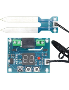 Sensor de Humedad del Suelo 12V RENDTENSIETI Módulo Riego Automático 2