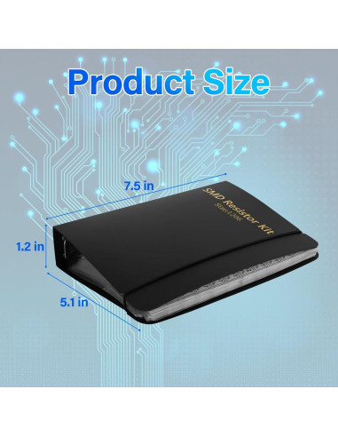 Kit de Resistencias y Capacitores SMD 1206 - 10500 Piezas