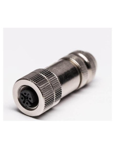 Conector Profibus M12 Hembra A-Code 4 Pines Recto IP68