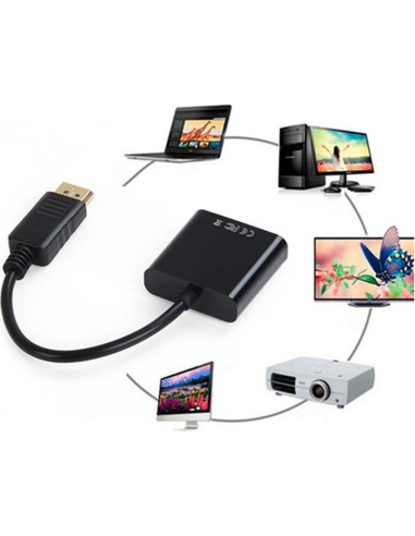 Adaptador DisplayPort a VGA CY 0.2m Chapado en Oro
