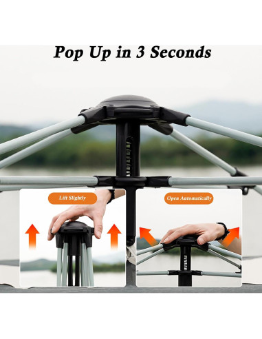 Carpa de Camping Instantánea Blackpongo BG2406 para 4 Personas