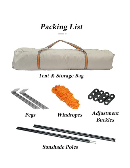 Carpa de Camping Instantánea Blackpongo BG2406 para 4 Personas